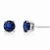 Matched Pair Round Sapphire 1.65 Carat 14 Karat White Gold 0.23 Inch Wide Stud Earrings - 2 Pieces For Sale - Image 4 of 5
