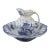 Antique Flow Blue Wash Set | F. Winkle & Co. Pitcher & w.h. Grindley Basin | Stoke-on-Trent, England | Late 19th Century For Sale
