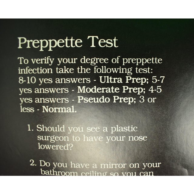 Paper "Are You a Preppette?" Constance Brooke Pellington Color Poster (Nos) For Sale - Image 7 of 8