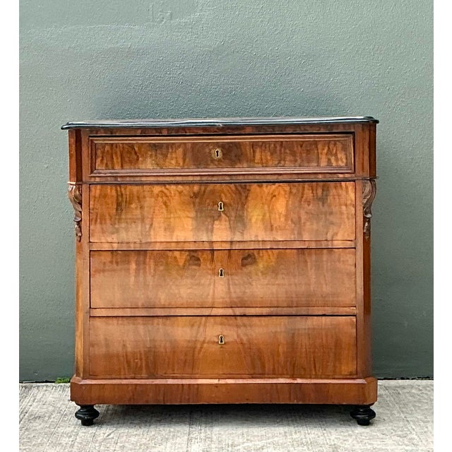 Charles Joseph Biederman Vintage Birdseye Maple Bachelors Chest After Biedermeier For Sale - Image 4 of 12