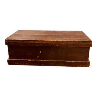 Vintage 1950s Wooden Chest For Sale