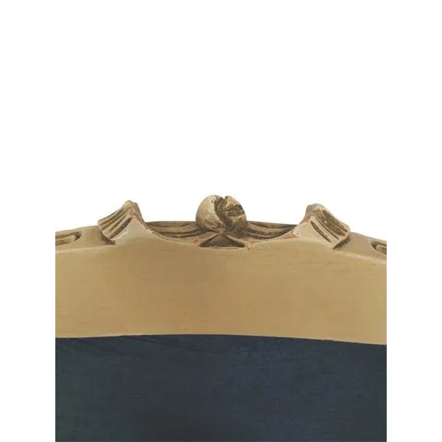 Louis XVI Style Blue Médaillon Chair, 1950s For Sale - Image 9 of 13