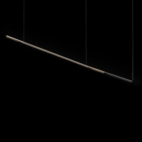 Suspension lamp 'ilo' designed by david lopez quincoce in 2019. Suspension led lamp giving direct light in metal....