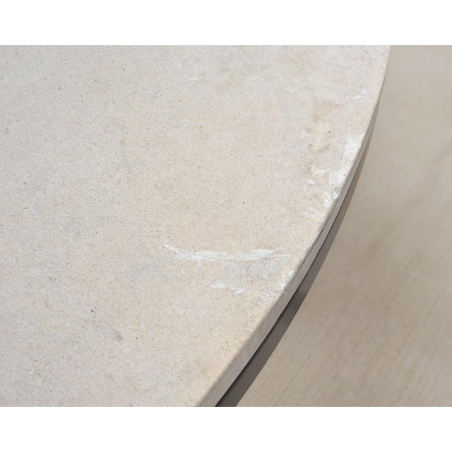 McKinnon and Harris Albemarle Limestone Garden Dining Table 63" For Sale - Image 14 of 18