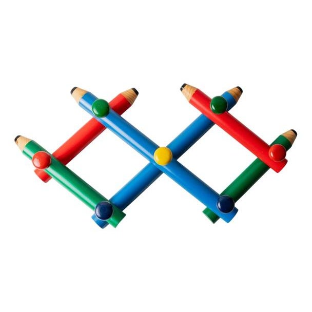 Postmodern Extendable Pencil Coat Rack with 7 Knobs by Pierre Sala, 1980s For Sale - Image 12 of 12