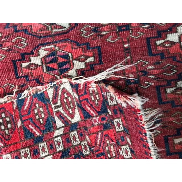 Red Antique Turkmen Boukhara Horse Cover Chuval For Sale - Image 8 of 12