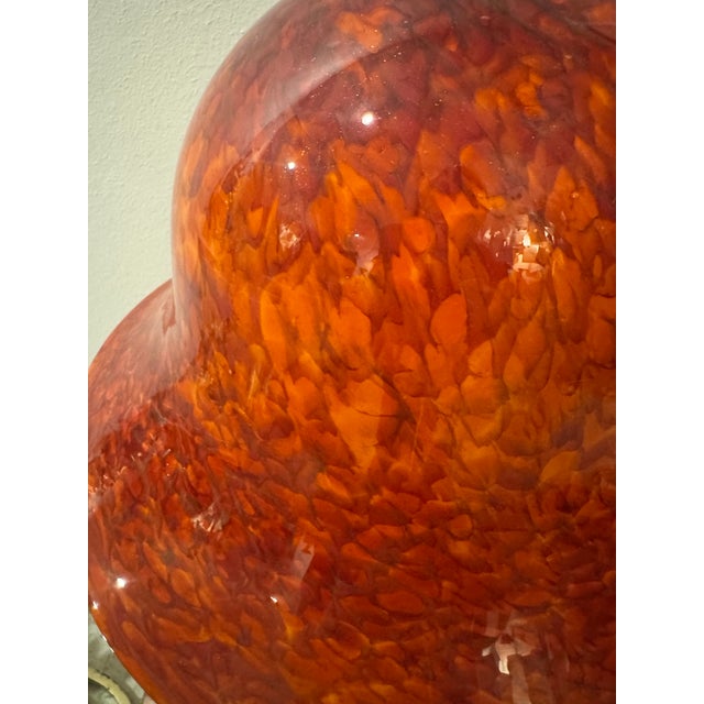 Mid-Century Modern Signed Wimberley Glassworks Handblown Art Glass Table Lamp – Sculptural Studio Glass Lighting, Texas Modern For Sale - Image 3 of 8