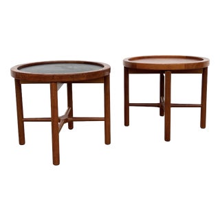 Round Coffee Tables with Reversible Tops, 1960s, Set of 2 For Sale