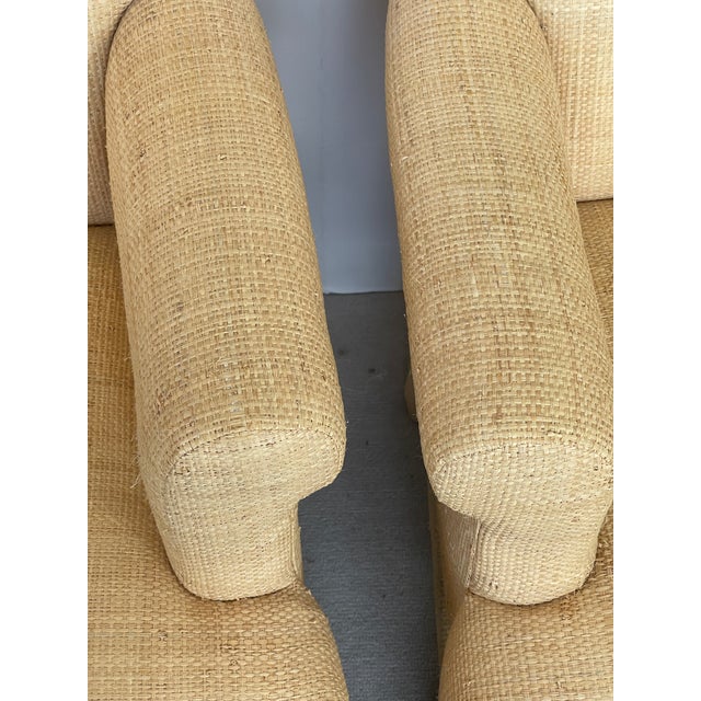 Pair Vintage Natural Raffia Armchairs, 1980s For Sale - Image 14 of 18