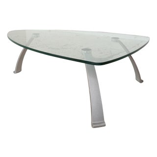 5021 Glass Coffee Table in Silver from Rolf Benz For Sale