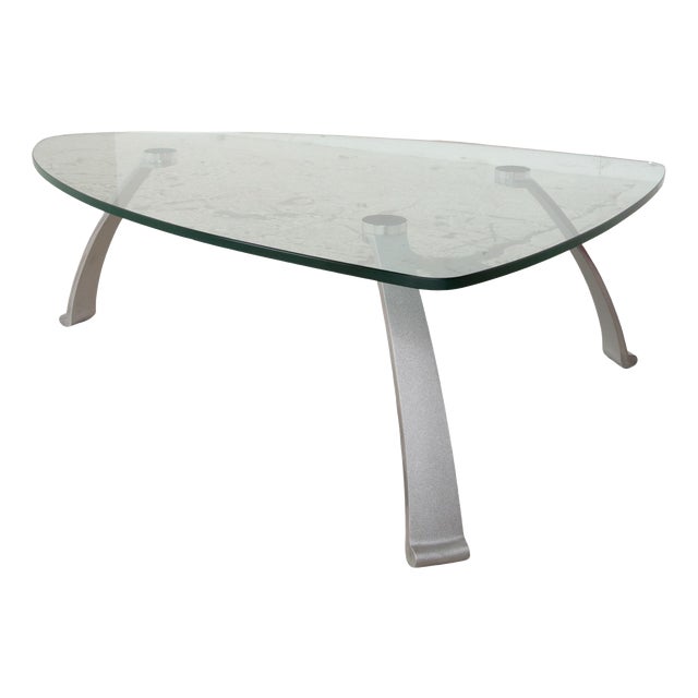 5021 Glass Coffee Table in Silver from Rolf Benz For Sale