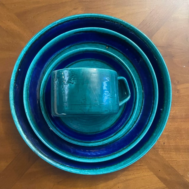 1960s Mid-Century Modern Baldelli Dinnerware, 4 Piece Place Settings For Sale In Los Angeles - Image 6 of 9