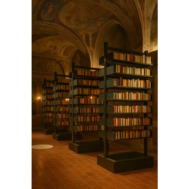 Olive Large Congress Bookcase by Lips Vago, 1960s For Sale - Image 8 of 18