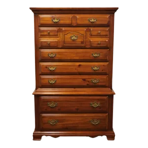Thomasville / Huntley Country Fair Collection Solid Knotty Pine Rustic Early American 41" Chest on Chest 40511-320
