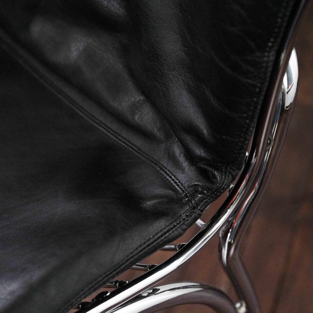 Sabrina Dining Chairs in Black Leather from Gastone Rinaldi, 1970s, Set of 6 For Sale - Image 11 of 17