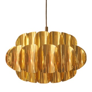 Mid-Century Lamp in Gold by Thorsten Orrling for Temde, 1960s For Sale