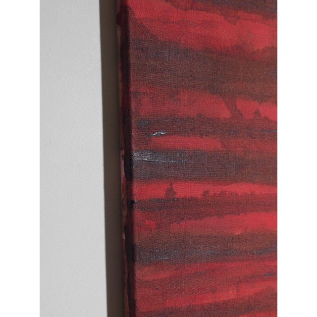 Karina Savonenko, Horizontal Organic Lines Painting in Pink and Black, 2026, Acrylic & Linen For Sale - Image 4 of 7