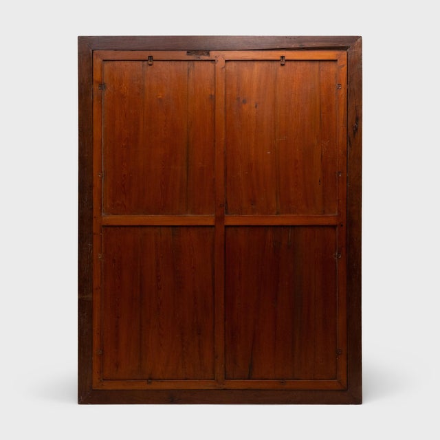 Chinese Monumental Rosewood Mirror, C. 1900 For Sale - Image 4 of 4