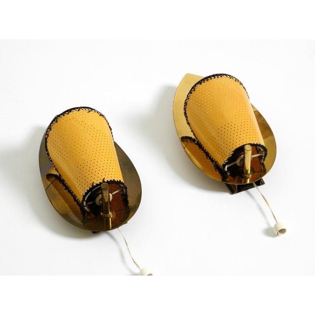 1950s Mid-Century Modern Brass Wall Lamps, 1950s, Set of 2 For Sale - Image 5 of 18