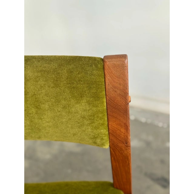 1970s Teak and Mohair Dining Chairs - Set of Four For Sale - Image 11 of 12