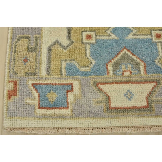 Anatolia Runner 2’5” X 8’1” Ivory Wool Tribal Hand-Knotted Oriental Rug For Sale - Image 9 of 12