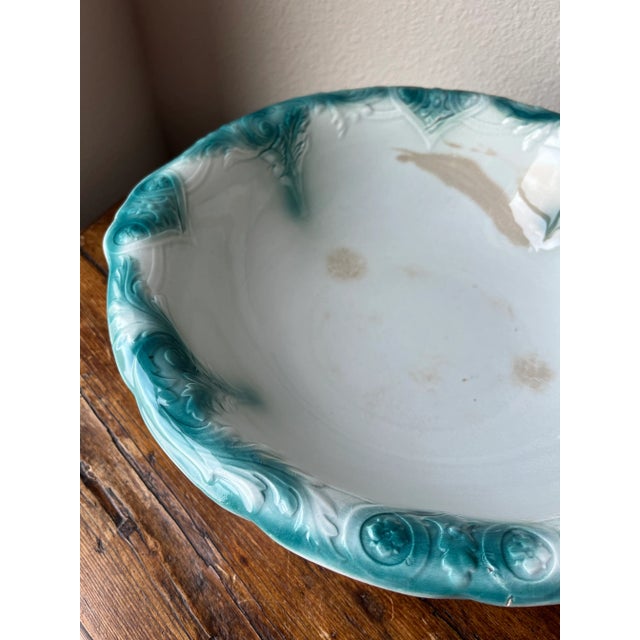 Early 20th Century Antique Swinnerton’s Hanley England Earthenware Wash Basin For Sale - Image 5 of 12