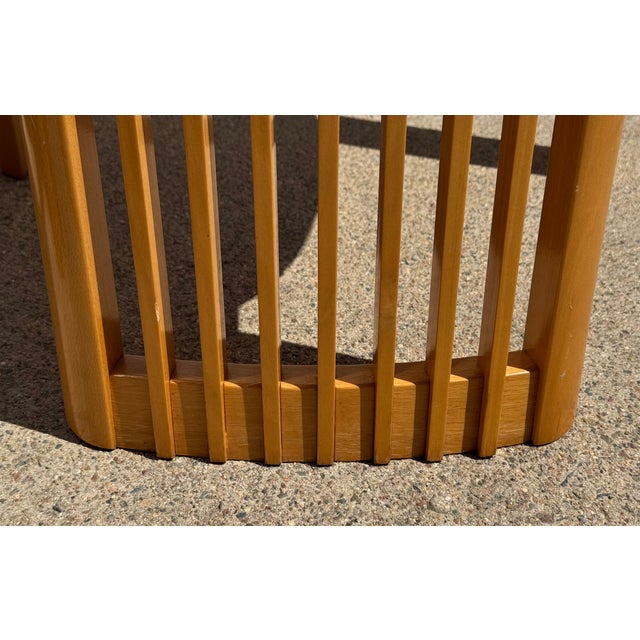 Late 20th Century Set of 4 Postmodern Italian Slatted High-Back Dining Chairs by Pietro Costantini For Sale - Image 17 of 18