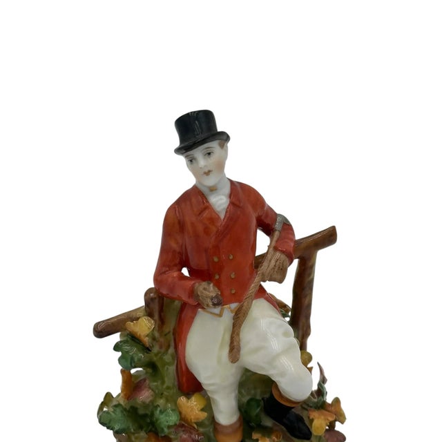 Early 20th Century Antique Von Scheirholz Fox Hunting Figurine With Beagle, 1907-1920s For Sale - Image 5 of 12
