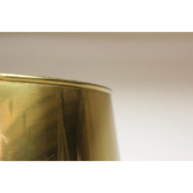 Mid 20th Century Mid 20th Century Brass Lamp With Brass Shade For Sale - Image 5 of 10