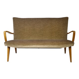 Mid-Century Modern Cocktail Sofa in Velour, 1960s For Sale