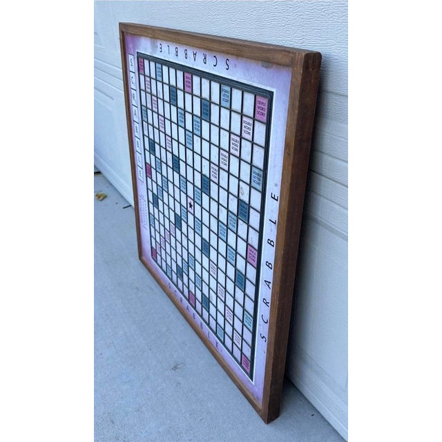 Restoration Hardware Giant Tabletop Scrabble Board Set Lazy Susan For Sale - Image 9 of 13