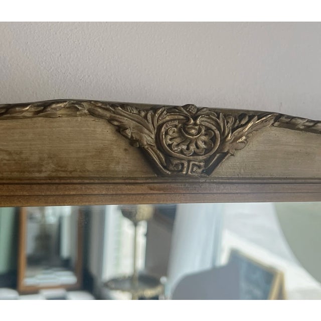 1970s Art Deco Ornate Carved Wood Mirror For Sale - Image 10 of 11