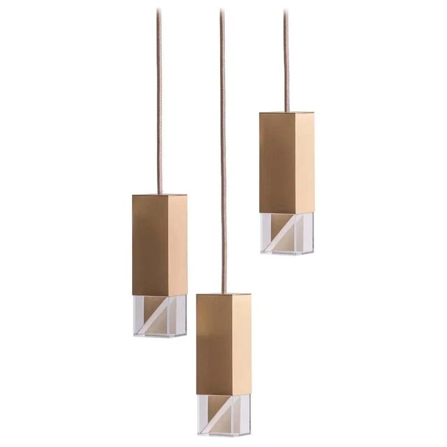 Not Yet Made - Made To Order Lamp One Trio Chandelier in Brass by Formaminima For Sale - Image 5 of 5