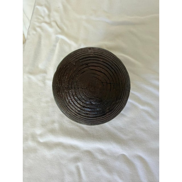 Late 20th Century Vintage Nantucket Painted Wooden Lawn Bowling Ball For Sale - Image 5 of 5