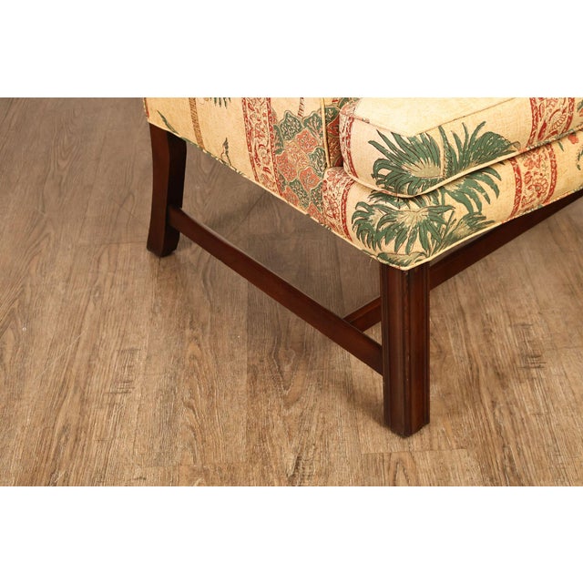 Kittinger Williamsburg Adaptation Chippendale Style Mahogany Wing Chair For Sale - Image 14 of 18