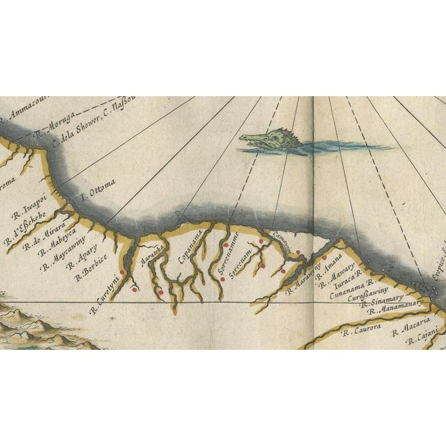 Antique Surinam and Guiana Map Blaeu, 1642 For Sale - Image 11 of 12