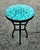 16" Mini Moroccan Mosaic Accent Table – Emerald Aqua Tile Top For Sale - Image 9 of 9