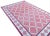 Textile Handmade Cotton Natural Vegetable Dyed Reversible Pink and White Checked Tile Rug - 12'x15' For Sale - Image 7 of 11