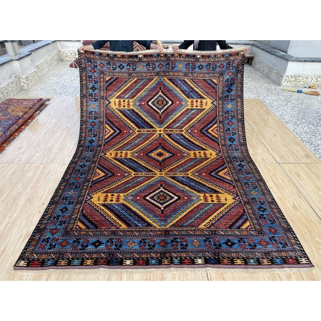 Vintage Wool Lori Pambak Kazak Rug For Sale - Image 11 of 14