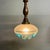 Metal Mid-Century Modern Agua Blue Art Glass Pendant Light in Teak, 1960s For Sale - Image 7 of 11