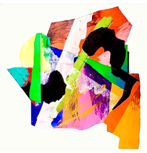 Alexander Liberman, Large Modernist Alexander Liberman Contemporary Mixed Media Painting Svet III, 1984