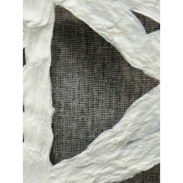 White World Market Rice Paper Flower Chain Link Cuts Shadow Box Wall Art For Sale - Image 8 of 12