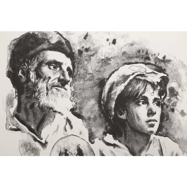 Man and Girl Sandu Liberman Romanian/Israeli (1923–1977) Date: circa 1970 Lithograph, signed and numbered in pencil Image...