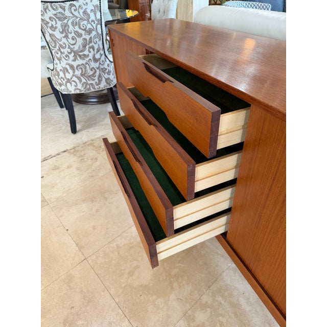 Copper Alf Aarseth for Gustav Bahus Mid-Century Norwegian Teak Sideboard Credenza For Sale - Image 8 of 12