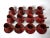 Mid-Century Swedish Handmade Red Ceramic Glogg 12 Cups & 12 Saucers For Sale - Image 4 of 13