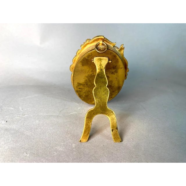 19thC French Gilded Bronze Miniature Floral Picture Frame For Sale - Image 9 of 10