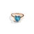 Bochic “Capri” Blue Topaz Heart Shape Ring Set In 18K Gold & Silver For Sale In New York - Image 6 of 9