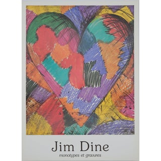Heart Poster after Jim Dine For Sale
