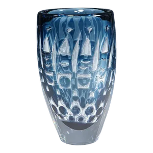 Heavy Ariel Glass Vase by Ingeborg Lundin for Orrefors, Sweden 1964