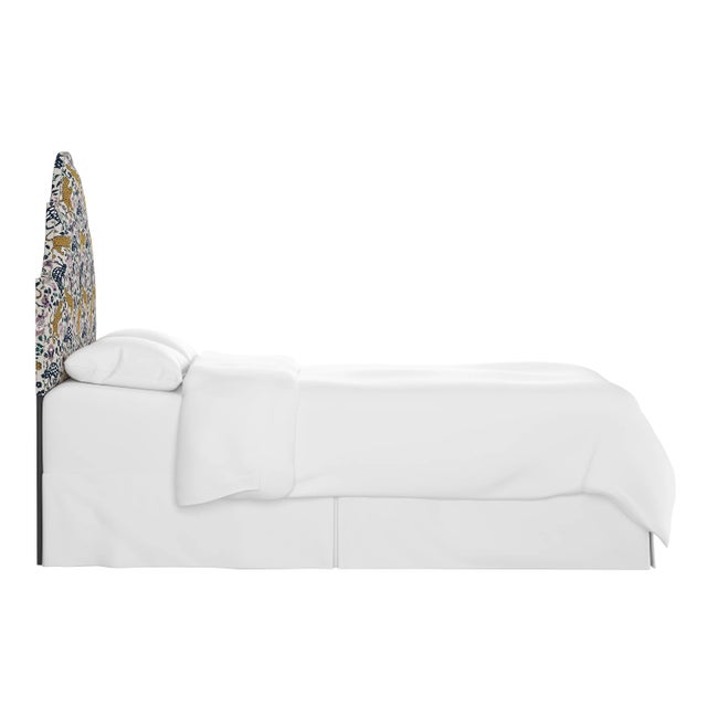 Transitional Halsted Headboard in Mustard Plum Leopard, Queen For Sale - Image 3 of 7